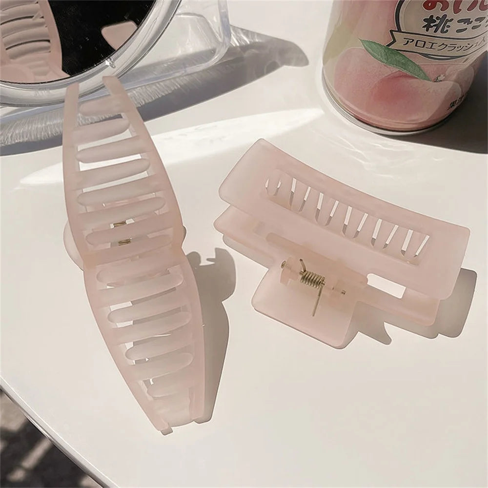 New Large Jelly Color Hair Clip Acrylic Hair Claw Shark Clamp For Women Girls Fashion Summer Updo Headwear Hair Accessories