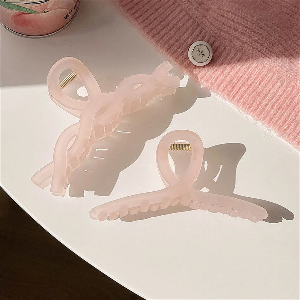 New Large Jelly Color Hair Clip Acrylic Hair Claw Shark Clamp For Women Girls Fashion Summer Updo Headwear Hair Accessories